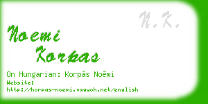 noemi korpas business card