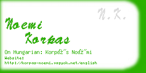 noemi korpas business card